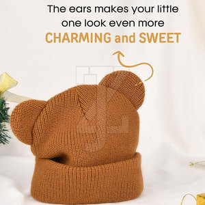 Chapeau pour bébé fabriqué au Pakistan, design unisexe, tissu doux au toucher, protection de la tête, idéal pour la maison et les voyages - Product Image 4