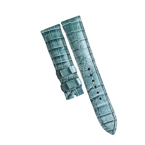 Bracelet de montre en cuir de crocodile Luxali personnalisé 18-22 mm, bracelet de luxe en acier inoxydable, couleurs authentiques, durable, fabriqué en usine, compatible avec les montres intelligentes - Product Image 1