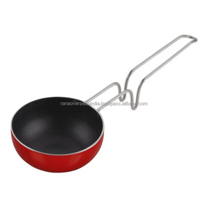 Sartén Tadka Antiadherente de Aluminio - 12 cm de Diámetro, Acabado Natural, Ecológica, de Lujo, con Mango de Acero Inoxidable - Product Image 3