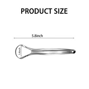 Raspador de Lengua de Acero Inoxidable en Forma de U, Hecho a Medida, con Mango Antideslizante de Dientes Redondos y Diseño de Arco Circular para una Comodidad Óptima al Raspar - Product Image 2