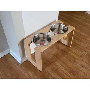 Modern Sustainable <b>Wooden</b> <b>Dog</b> <b>Bowl</b> <b>Stand</b> Promotional Pet Dining Product - Product Image 2