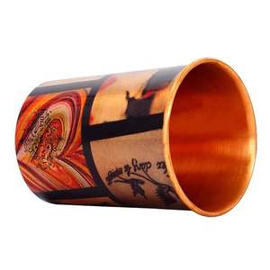 Vaso de Cobre con Diseño Temático de Cumpleaños, Vaso de Agua Creativo de Diseñador, Taza de Metal Artística para Beber, Regalo, Vaso Reutilizable - Product Image 4