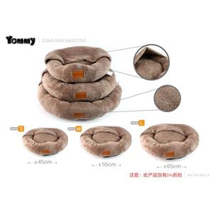 Yommy Pet Bed Round Nest <b>Plush</b> Soft Warm Dog <b>Cat</b> Bed S M L Size - Product Image 2