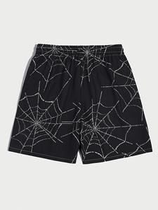 Shorts d'été pour hommes, coupe décontractée, tissu en coton/polyester, taille élastique, respirant, streetwear, shorts de plage - Product Image 2