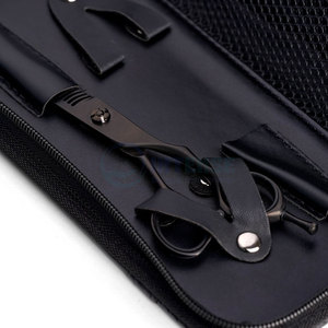 Tijeras de Adelgazamiento Ultraligeras de Color Negro Mate con Cuchillas de Precisión para Corte de Cabello Profesional, Agarre Duradero y Cómodo para Estilistas - Product Image 3