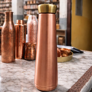 Tapa de Cobre Martillado para Botella de Agua, Diseño Vintage, Portátil, para Yoga, Fitness, Hidratación y Detox, Uso en el Hogar y la Oficina - Product Image 4