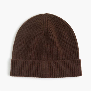 Bonnet en tricot unisexe de couleur unie, 100% acrylique, avec revers, style décontracté pour adultes, noir - Product Image 3