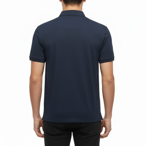 Polo décontracté en coton pour homme 200 GSM Coupe classique Streetwear Doux Respirant Anti-rétrécissement Séchage rapide Service OEM/ODM - Product Image 3