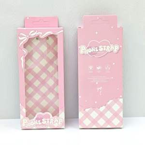 Custom Eco-Friendly Recycled Cardboard Cosmetic <b>Folder</b> with Snap Closure, Matte Lamination, Clear Window and Handle - Product Image 1