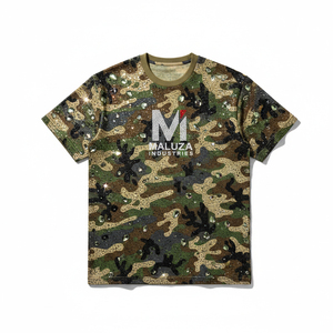 T-shirt de luxe en strass, effet diamant 3D, t-shirt graphique pour homme, mode streetwear urbaine, coton lourd 300 g/m² - Product Image 1