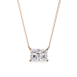 Pendentif unisexe en diamant de laboratoire taille radiant couleur E en or massif disponible en 10K, 14K et 18K pour bijoux fins, mariages et cadeaux - Product Image 3
