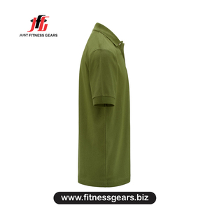 เสื้อโปโลแขนสั้นสีพื้นสำหรับผู้ชาย แห้งเร็ว ผ้าถัก ทรงลำลอง - Product Image 2
