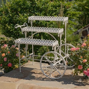 <b>Vintage</b> Iron Bicycle <b>Plant</b> <b>Stand</b> 3-Tier Outdoor Garden Decorative Wrought Metal Flower Holder - Product Image 2