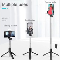 Productos para Dropshipping 2026, Trípode Selfie Portátil Plegable Inalámbrico para Smartphone con Luz LED, Agente de Dropshipping