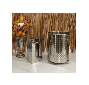 Aluminium Hammered Waste <b>Bin</b> <b>With</b> Tissue Box Customize Size And Shape Garbage <b>Bin</b> Dust <b>Bin</b> At Cheap Prices - Product Image 4