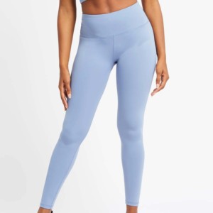 Conjunto Deportivo de 2 Piezas para Mujer, Color Sólido, Tejido de Punto, Top Corto sin Mangas, Leggings Largos de Cintura Alta, Transpirable - Product Image 3