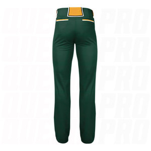 Pantalon de baseball pour adultes imprimé sur mesure, rayures vertes et jaunes, respirant, séchage rapide, vêtements de sport unisexes, softball personnalisable - Product Image 6