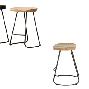 Modern Bar <b>Stool</b> with Solid Wood and High Metal Legs New Fashion Direct Use for <b>Dining</b> Hotels and Malls Wholesale Price - Product Image 4