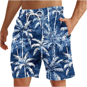 กางเกงขาสั้นผู้ชายผ้าคอร์ดูรอยถัก ดีไซน์สำหรับใส่ไปเที่ยวทะเลช่วงฤดูร้อน ลายเรียบหรู มีสไตล์ เอวยางยืด - Product Image 3