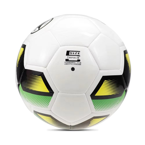 ฟุตบอลสีขาวลายเขียวเหลือง พิมพ์ลายทนทาน สไตล์ยอดนิยม ขนาด 5 - Product Image 3