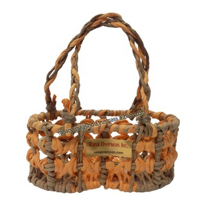 ตะกร้าเชือกกระดาษสานทำมือพร้อมชามแก้วสำหรับเก็บผลไม้แห้งและอื่นๆ - Product Image 5