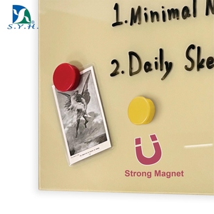 SYH Morandi Color <b>Magnetic</b> Glass Whiteboard with 2mm/4mm Frameless Glass Galvanized <b>Sheet</b> Back - Product Image 4