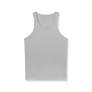 Camiseta sin mangas deportiva con estampado deportivo de poliéster/algodón para hombre, cuello redondo, transpirable, de secado rápido, informal, para gimnasio, para verano - Product Image 2