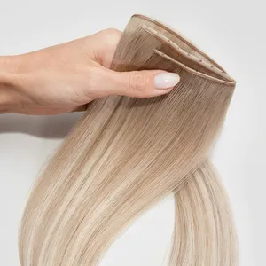 Blonde Long Straight Remy <b>Human</b> <b>Hair</b> <b>Wig</b> Swiss Lace <b>U</b> <b>Part</b> Indian <b>Hair</b> Double Drawn Average Size - Product Image 3