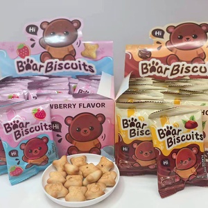 Biscuits Oursons Exotiques de Haute Qualité en Gros, Fourrés au <span class=keywords><strong>Chocolat</strong></span> Fraise, Biscuits pour Enfants avec Motifs Variés - Product Image 5