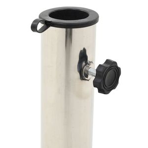 Base per Ombrellone da Patio in Granito Nero e Acciaio Inossidabile, Prodotto di Qualità Premium - Product Image 3