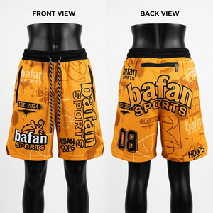Shorts de baloncesto de algodón tipo felpa de 280 GSM con logo bordado, dobladillo acanalado, estilo urbano, para mujer. - Product Image 6