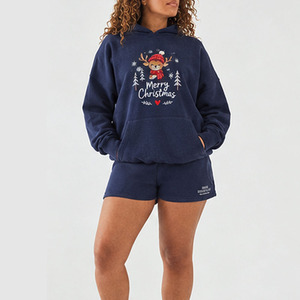 OEM <b>Christmas</b> Hoodie 100% Polyester Casual Style Sublimation Printed Personalized Holiday Pullover Snowman Graphic <b>For</b> <b>Women</b> - Product Image 6