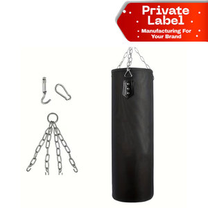 1 sac de frappe en tissu Oxford noir non rembourré avec gants, équipement d'entraînement de Taekwondo pour adultes, pour salle de sport à domicile, à suspendre - Product Image 1