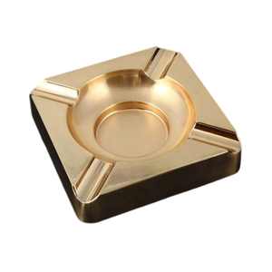 Cenicero de Cigarros Metálico Redondo con Acabado Dorado, Tamaño Personalizado, Calidad Exclusiva, Bandeja para Tabaco al Precio Más Bajo - Product Image 3