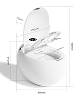 Toilette intelligente avec réservoir intégré et bidet à chauffage instantané pour hôtels et salles de bain domestiques – Vente en gros pour acheteurs et importateurs
