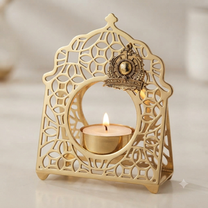 Modern Gold Metal Tripod Tealight <b>Candle</b> Holder Minimalist Round <b>Plate</b> Tea Light Stand Tabletop Centerpiece Home Decor - Product Image 5