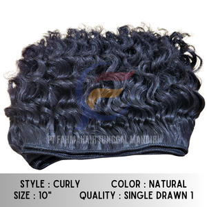 Extensions de cheveux naturels bouclés WEFT Jerry Curl, 100% cheveux humains Remy, mèches à double trame, cuticules alignées, bruts et non traités - Product Image 4