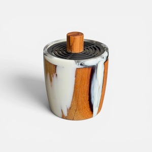 High End Wood Resin Incense Burner Handmade Arabic Mabkhara with Elegant Finish for <b>Oud</b> <b>Bakhoor</b> Luxury Home Fragrance and Hotel - Product Image 5