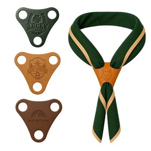 Anneau de fixation pour foulard en cuir PU à deux trous, personnalisé, pour uniformes et équipements de camping en extérieur, toutes saisons, vente en gros - Product Image 2