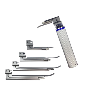 Ensemble de laryngoscopes manuels conventionnels réutilisables ODM Macintosh avec poignée lumineuse LED et lames en acier inoxydable pour la chirurgie générale - Product Image 4