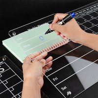 Tableau magnétique effaçable à sec en acrylique personnalisé pour la planification hebdomadaire des repas, organisateur de calendrier de cuisine, vente en gros