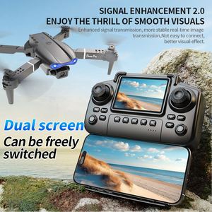 E99 PRO Commercial Foldable RC Drone Brushless Motor 6-Axis Gyro Portable Dual <b>Camera</b> 4K 8MP 6KM Flying Quadcopter Long Range - Product Image 4