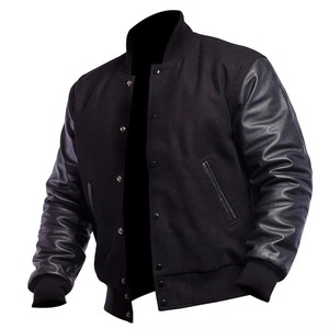 High Quality Premium Modern Women <b>Short</b> Wool Blend Varsity <b>Jacket</b> with Stand Collar Custom Embroidery Woven Fabric - Product Image 3