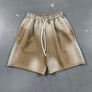 Summer Trendy American Style Hip Hop Customizable Dye Wash Distressed air Mamba Cotton Shorts Drawstring Closure Anti-Wrinkle UV - Product Image 2
