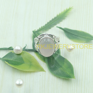 Natural Rose Quartz Oval Cabochon <b>Ring</b> 925 Sterling Silver Handmade Statement Healing <b>Crystal</b> Wide Band Boho Vintage Design Her - Product Image 5