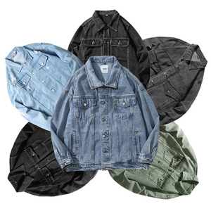 <b>Men</b> <b>Denim</b> <b>Jacket</b> Casual Streetwear Workwear Style Single Breasted Regular Fit Multiple Pocket Outerwear - Product Image 1