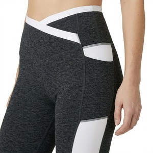 High Waist Yoga Leggings With Side Stripe Contrast Stitch Full Length Seamless Stretch Fitness Wear Women Sports Pants - Product Image 6