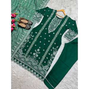 Traje de fiesta de diseñador para mujer con pantalón y Conjunto elegante Dupatta - Product Image 6