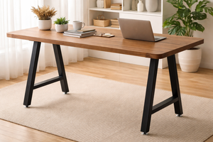 Pieds de table en métal robustes en forme de A, capacité de charge de 1200 lb, pieds de bureau en acier, base de meubles DIY pour table à manger, table basse, banc EDPTBL008 - Product Image 2