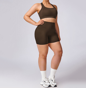 Plus Size Women Turtleneck Yoga Set Long Sleeve <b>Zipper</b> <b>Top</b> High Waist Leggings Solid Pink Activewear Workout Outfit 2-Piece - Product Image 5